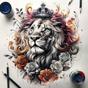 lions tattoo design ideas light play bold stands for resilience