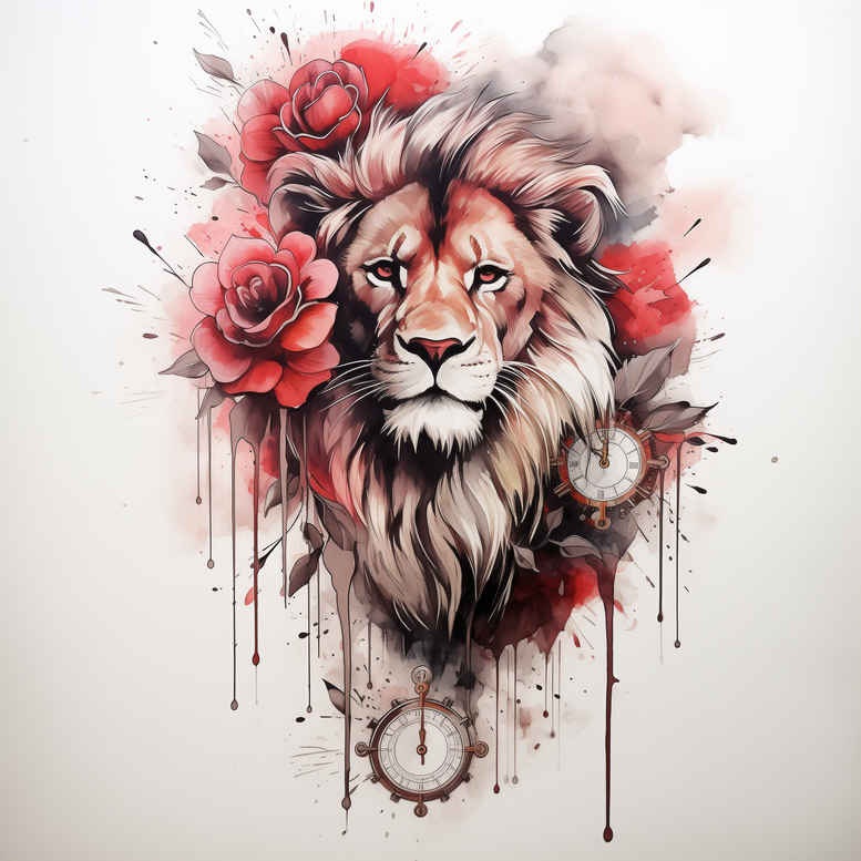 lions tattoo design ideas Surrealism distorted reality detailed anatomy for arm