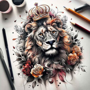 lions tattoo design ideas metallic detailed anatomy for scapula