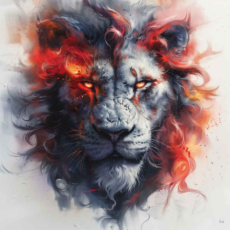lions tattoo design ideas Surrealism fantastical detailed anatomy meaning strength