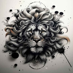 lions tattoo design ideas glossy detailed face symbol of perseverance