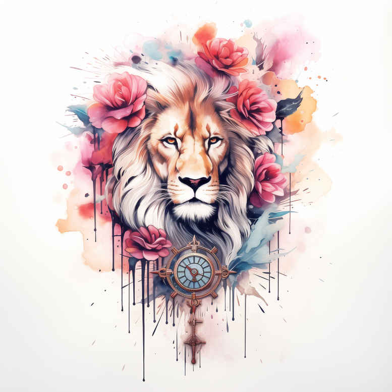 lions tattoo design ideas Surrealism timeless detailed fur represents determination