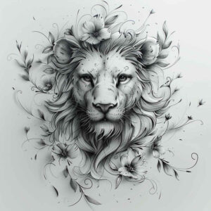 lions tattoo design ideas Realism visual accuracy detailed shading for back of neck