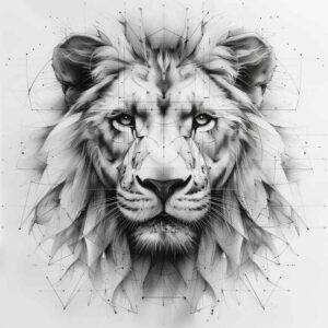 lions tattoo design ideas Realism precise anatomy detailed shading shows determination