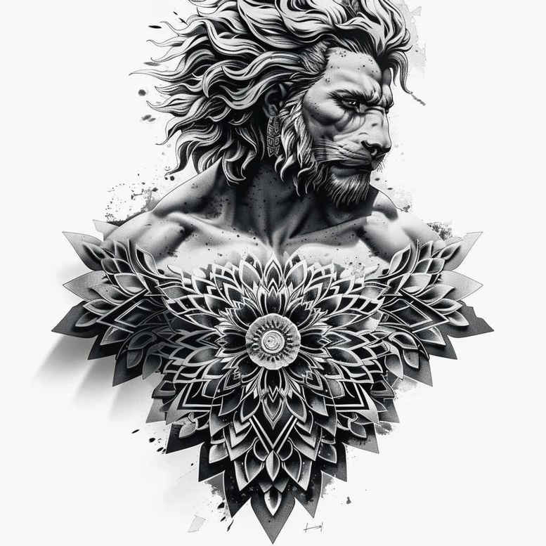 lions tattoo design ideas Realism precise anatomy expressive embodying resilience
