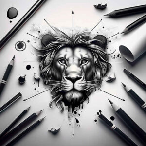 lions tattoo design ideas color overlays expressive endurance and power