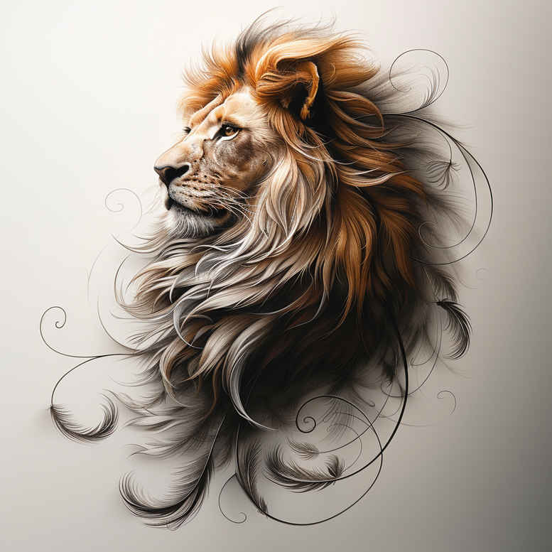 lions tattoo design ideas Surrealism fragmentation expressive for forearm