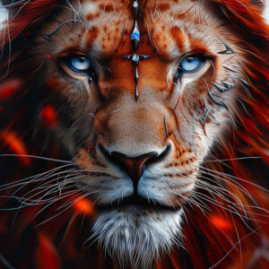 lions tattoo design ideas Realism real shadows expressive for lower leg