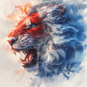 lions tattoo design ideas Surrealism impossible forms fierce expression for side torso