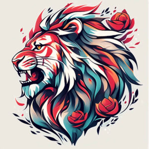 lions tattoo design ideas textured fierce expression shows determination