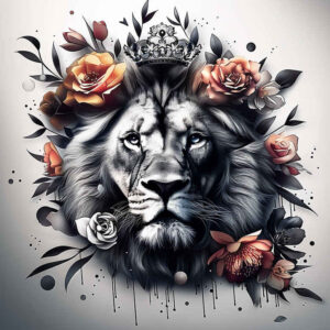 lions tattoo design ideas Realism reflection effect fierce gaze represents strength