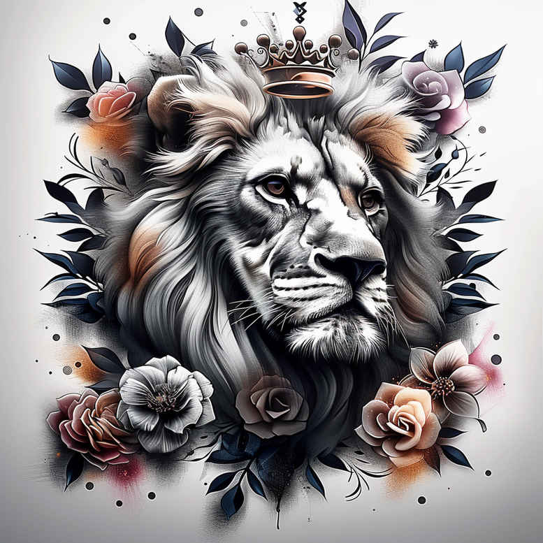 lions tattoo design ideas color depth fierce silhouette for scapula