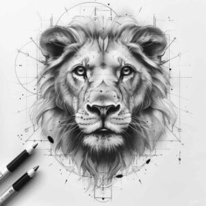 lions tattoo design ideas Surrealism shadow play fierce silhouette represents resilience