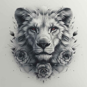 lions tattoo design ideas realistic texture fierce silhouette represents strength