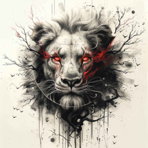 lions tattoo design ideas dreamlike guardian for abdomen