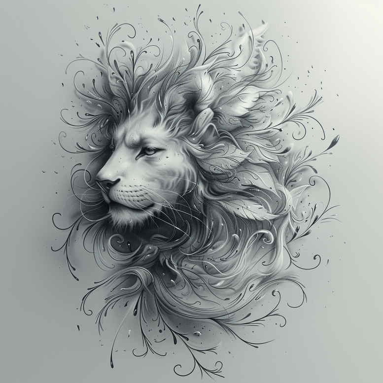 lions tattoo design ideas monochrome iconic meaning courage