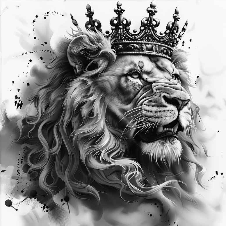 lions tattoo design ideas watercolor-style iconic represents perseverance