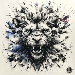 lions tattoo design ideas luminous king for behind ear