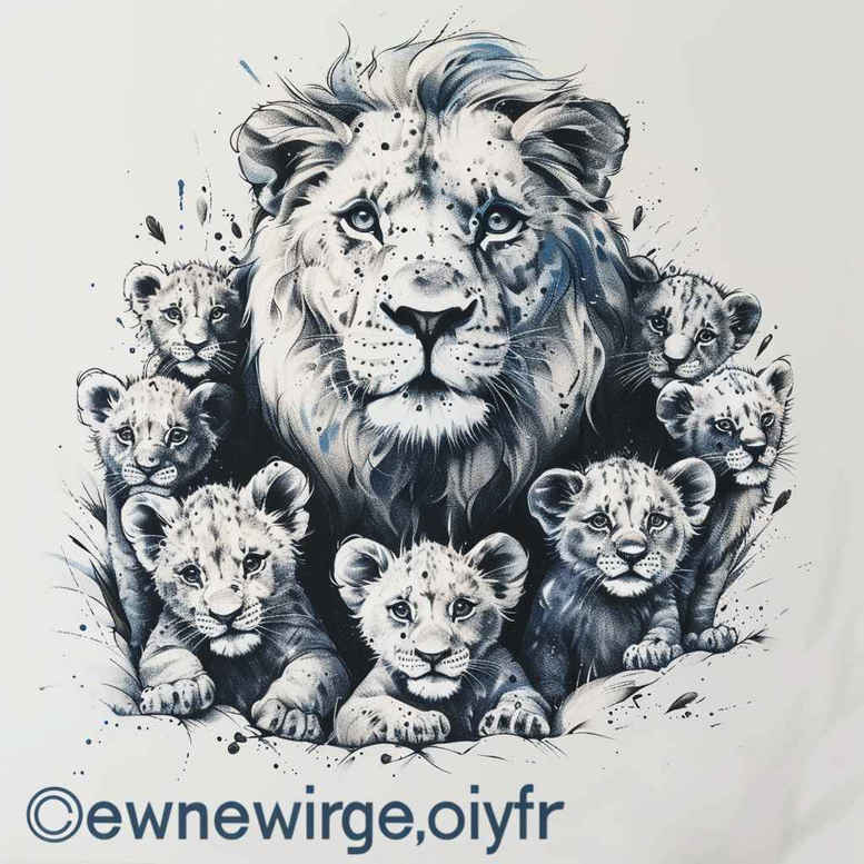 lions tattoo design ideas Realism precise gradient layered fur endurance and power