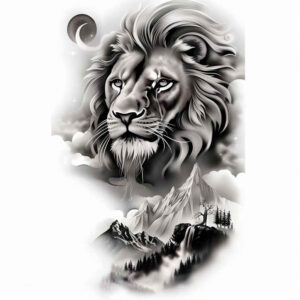 lions tattoo design ideas Realism hyper-realistic layered fur for back shoulder