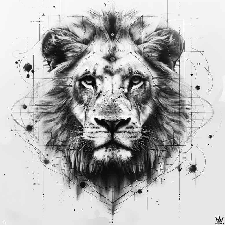 lions tattoo design ideas rich shading layered fur for sternum