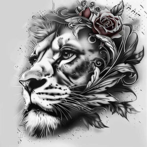 lions tattoo design ideas color blending majestic symbolising perseverance