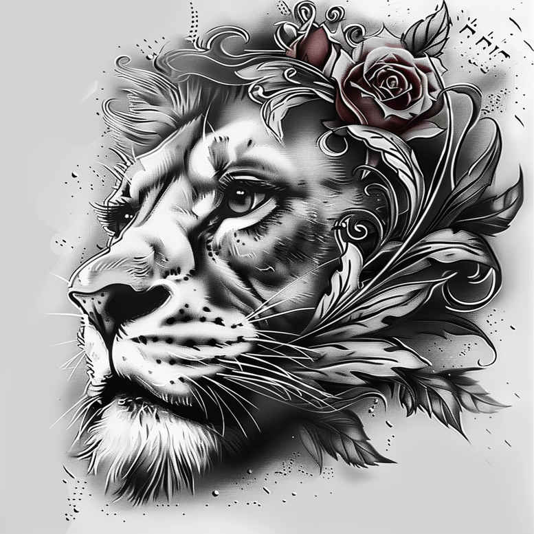 lions tattoo design ideas color blending majestic symbolising perseverance