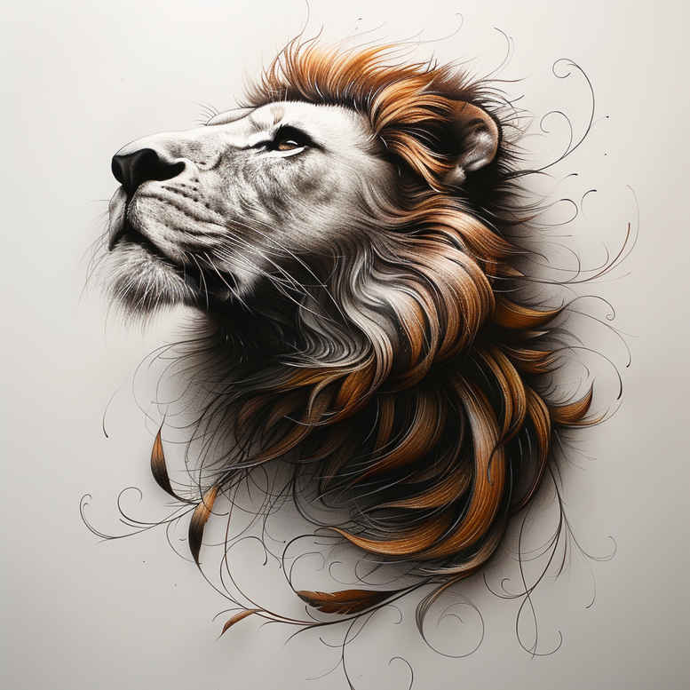 lions tattoo design ideas dynamic linework mane stands for resilience