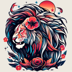 lions tattoo design ideas Realism photographic quality muscular for abdomen