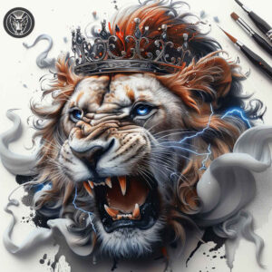 lions tattoo design ideas Realism realistic wrinkles natural pose symbolising determination