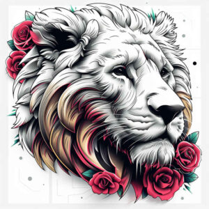 lions tattoo design ideas Realism reflective light noble for side torso