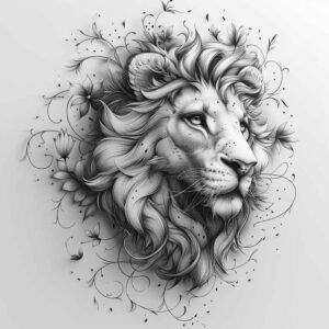lions tattoo design ideas Realism realistic structure noble for thigh