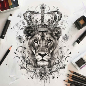 lions tattoo design ideas bold texture noble meaning perseverance