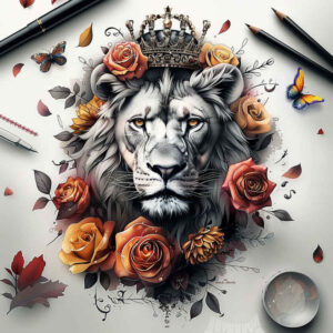 lions tattoo design ideas Realism color precision powerful for ribs