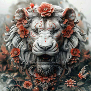 lions tattoo design ideas wide-angle powerful for shoulder