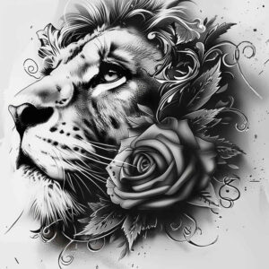 lions tattoo design ideas strong outlines powerful for shoulder blade