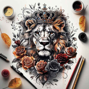 lions tattoo design ideas luminous protective for thigh