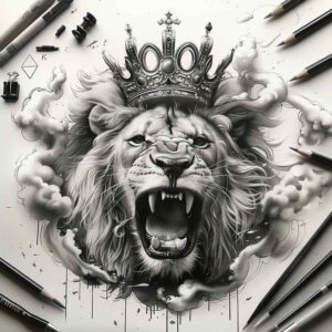 lions tattoo design ideas smooth protective spirit for lower back