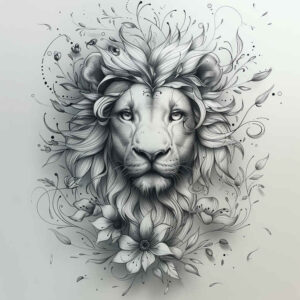 lions tattoo design ideas Realism natural contrast protective stands for strength
