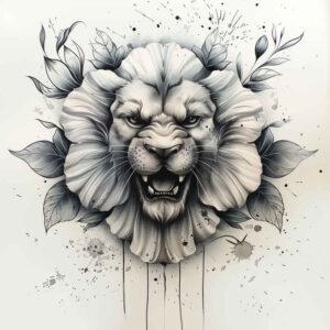 lions tattoo design ideas Realism high-resolution tattoo regal for collarbone