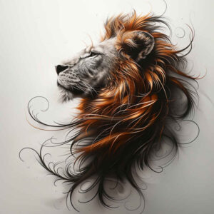 lions tattoo design ideas Surrealism blurred edges roaring for biceps