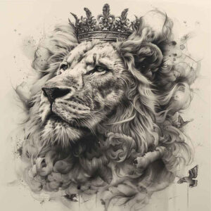 lions tattoo design ideas layered fill roaring for nape