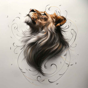 lions tattoo design ideas ethereal roaring symbolising perseverance