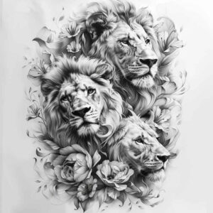 lions tattoo design ideas smooth shadow play for hand