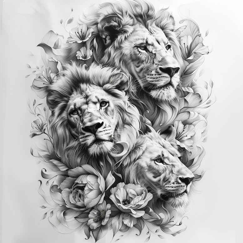 lions tattoo design ideas smooth shadow play for hand