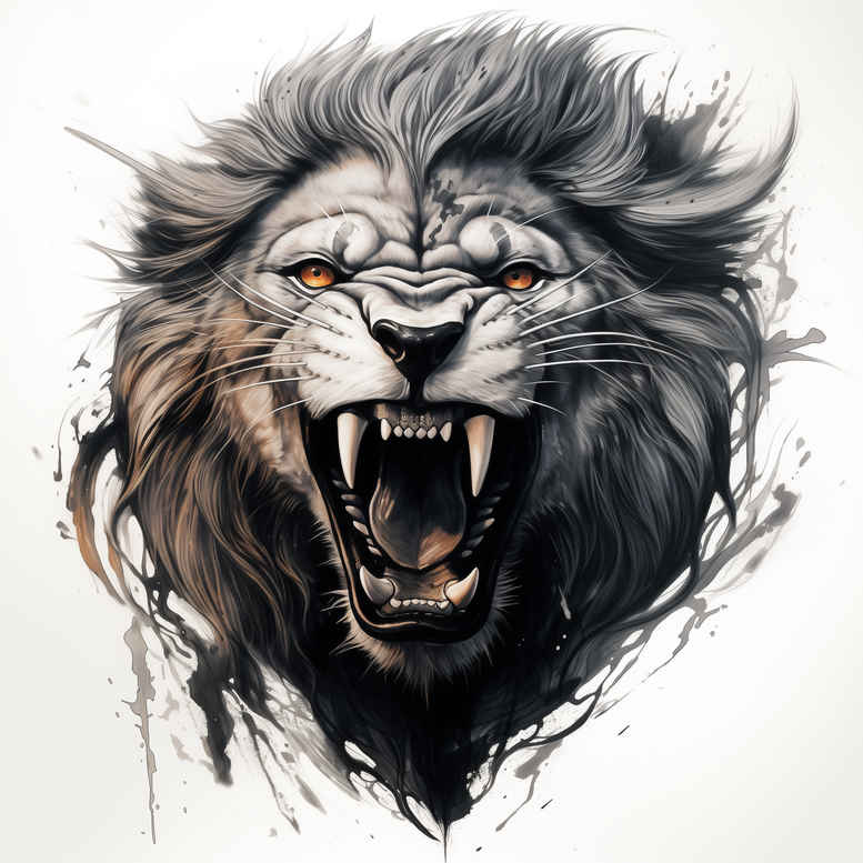 lions tattoo design ideas ultra-detailed sharp eyes for back shoulder