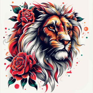lions tattoo design ideas solid fill sharp eyes for palm