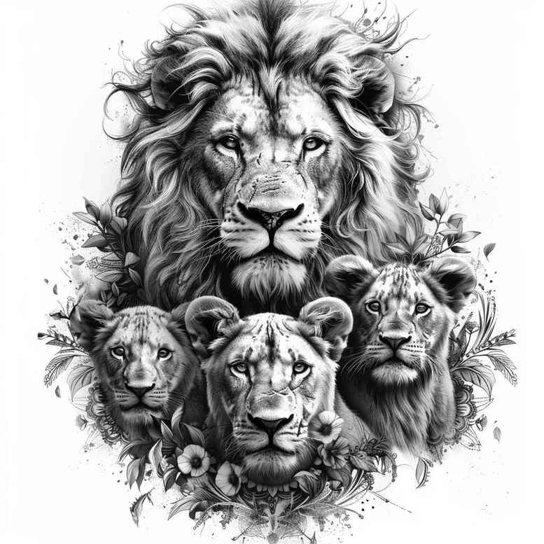 lions tattoo design ideas crisp sharp eyes for upper chest