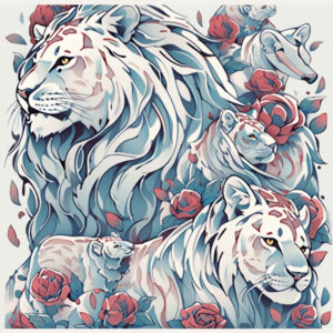 lions tattoo design ideas vivid gradients sharp eyes symbol of courage