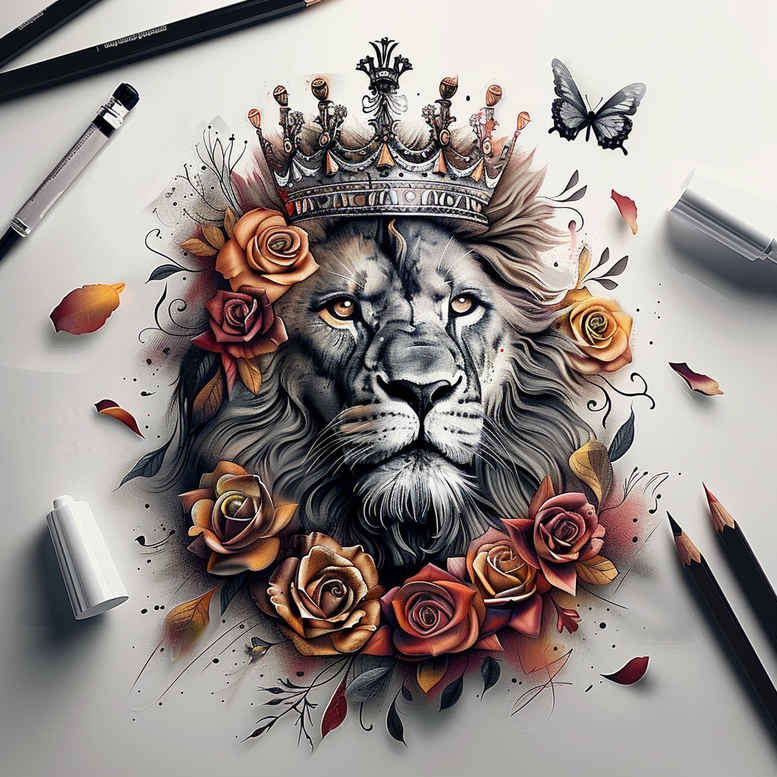 lions tattoo design ideas refined lines strength symbol for ankle